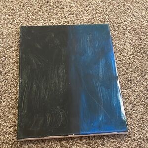 Abstract Blue and Black Canvas Art